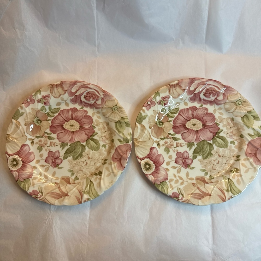 Nikki tableware Japan Floral salad/ dessert  Plates